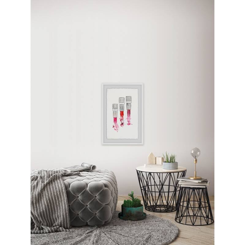 'Lipstick Drip' Framed Painting Print