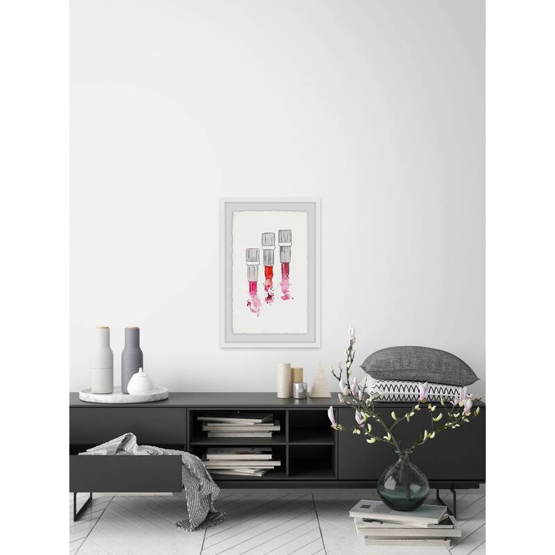 'Lipstick Drip' Framed Painting Print