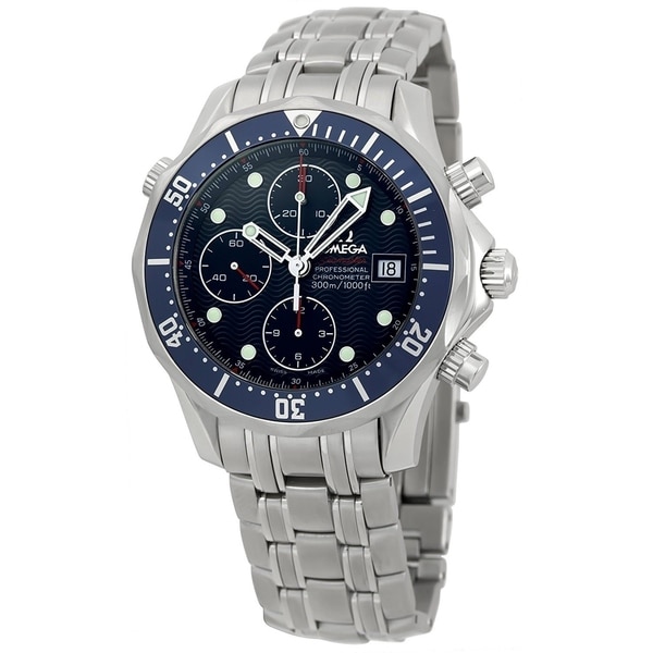 Omega Men's 2225.8 'Seamaster James Bond' Chronograph Automatic Stainless Steel Watch. Opens flyout.