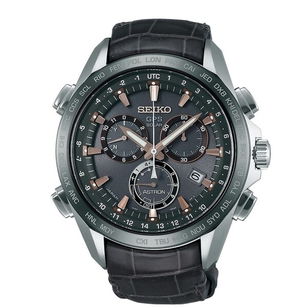 seiko solar chronograph leather strap