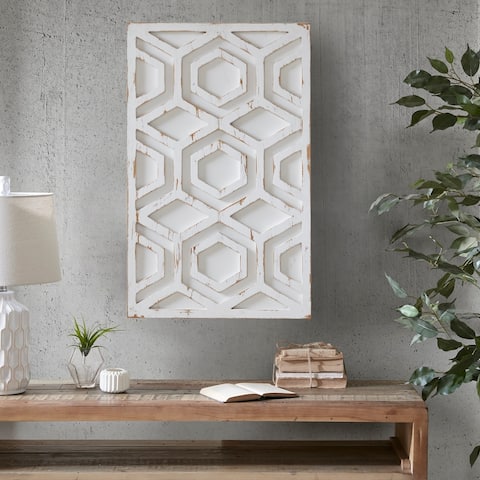 Carson Carrington Voru Ivory Wooden Wall Art