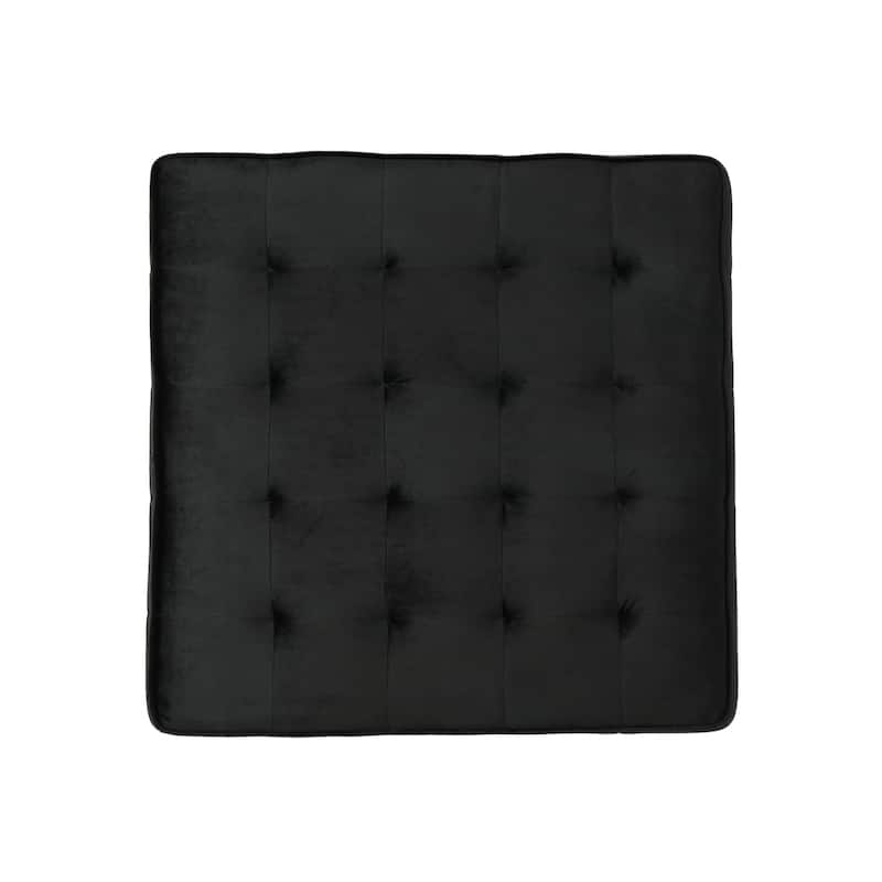 Judson Glam Tufted Velvet Ottoman by Christopher Knight Home