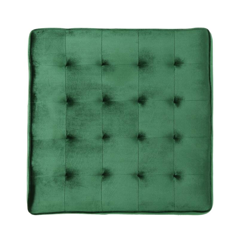 Judson Glam Tufted Velvet Ottoman by Christopher Knight Home