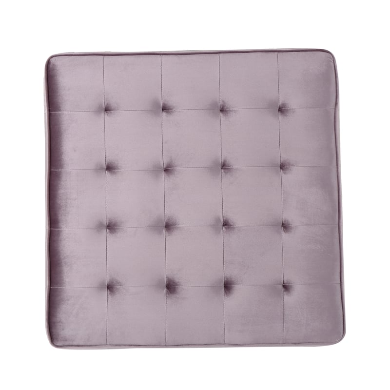 Judson Glam Tufted Velvet Ottoman by Christopher Knight Home