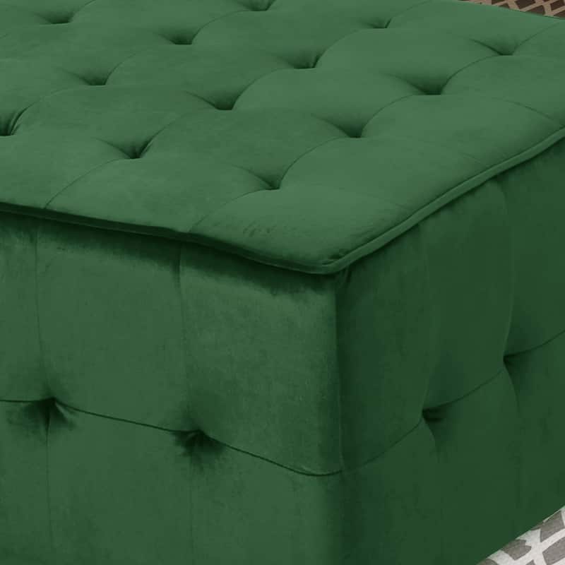 Judson Glam Tufted Velvet Ottoman by Christopher Knight Home