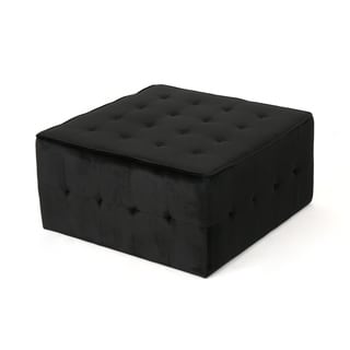 Judson Glam Tufted Velvet Ottoman by Christopher Knight Home