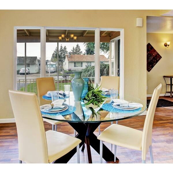 30 Inch Round Clear Gl Table Top 3 4 Thick Ogee Tempered 30 Inch Round Clear Gl Table Top