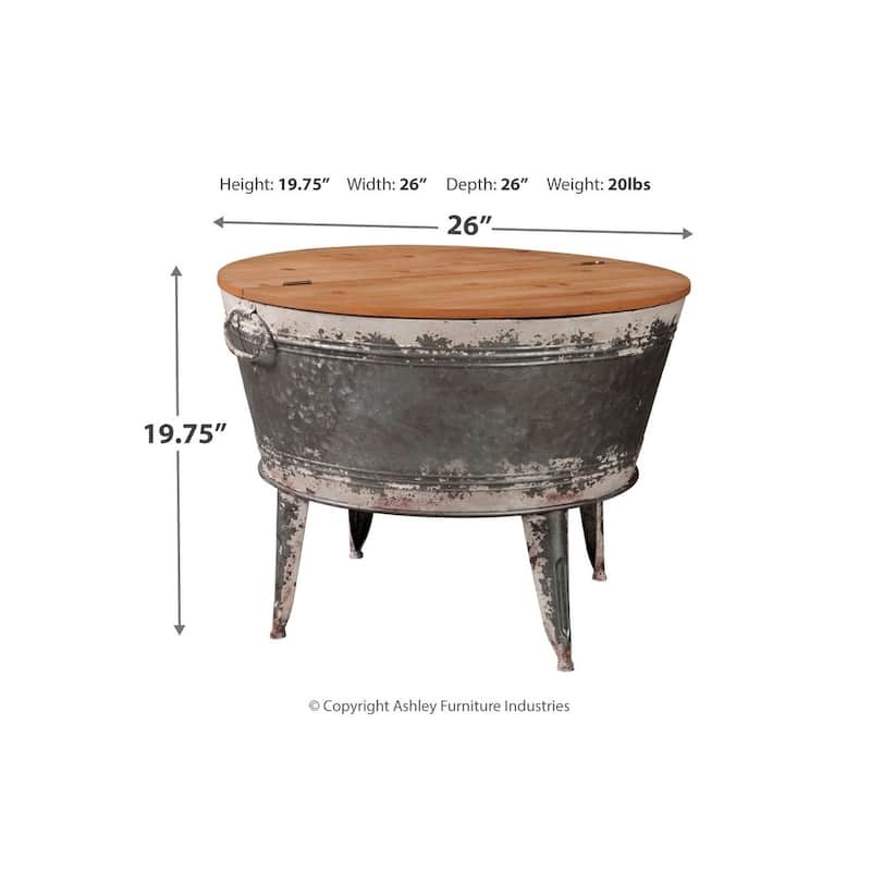 Shellmond Industrial Distressed Cocktail Table
