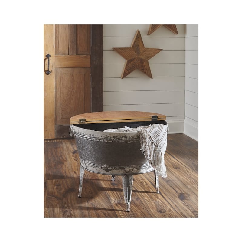 Shellmond Industrial Distressed Cocktail Table