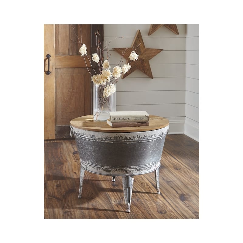 Shellmond Industrial Distressed Cocktail Table