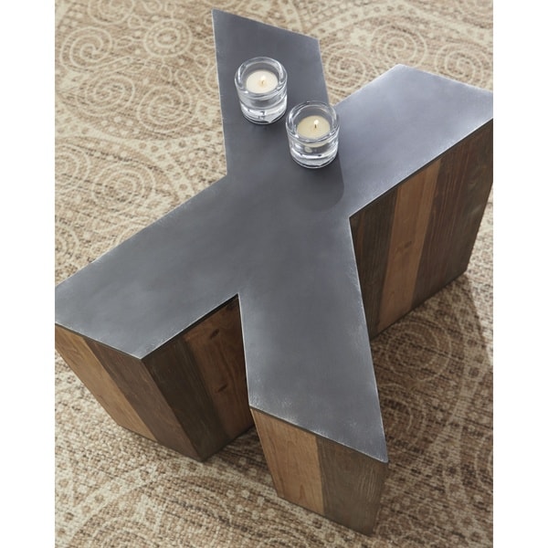 Highmender Brown/Black Letter Accent Table