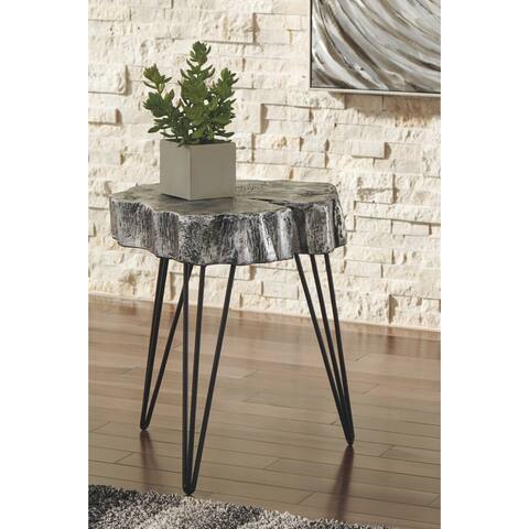 Dellman Silver Contemporary Accent Table