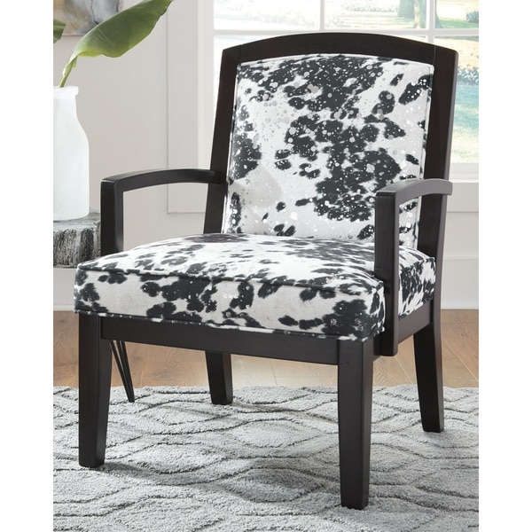 Black And White Accent Chair / Karen Studded Accent Chair, Black | At