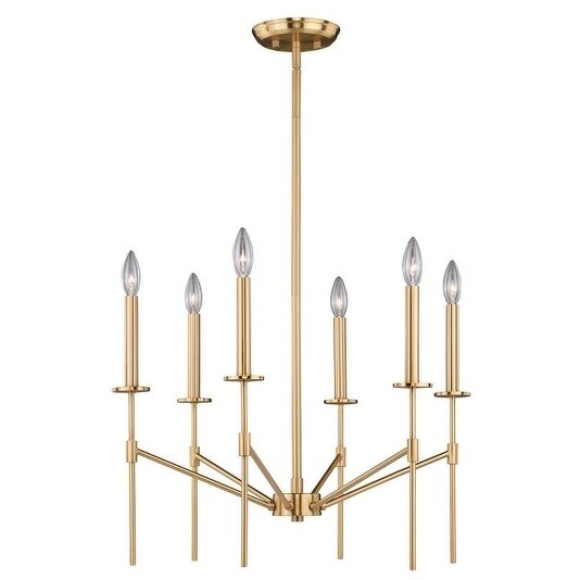 Vaxcel Kedzie 6L Chandelier Natural Brass