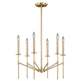 Vaxcel Kedzie 6L Chandelier Natural Brass