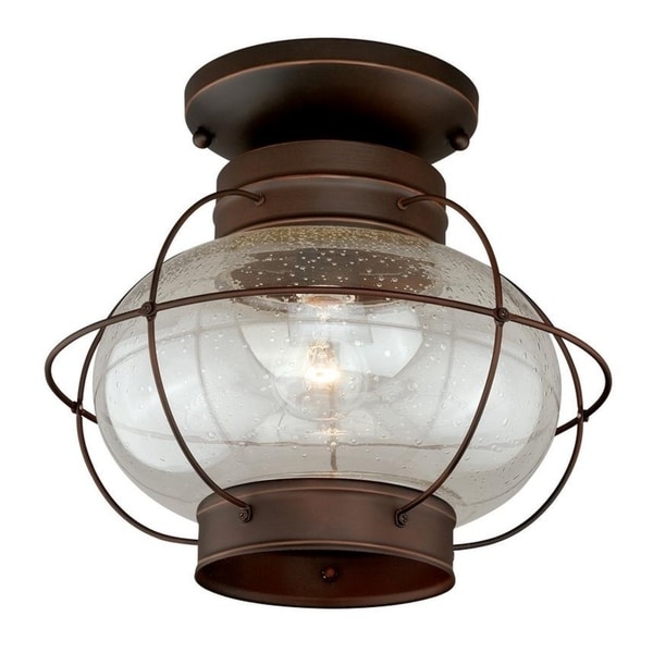 Vaxcel Chatham 13 Outdoor Semi Flush Mount Burnished Bronze