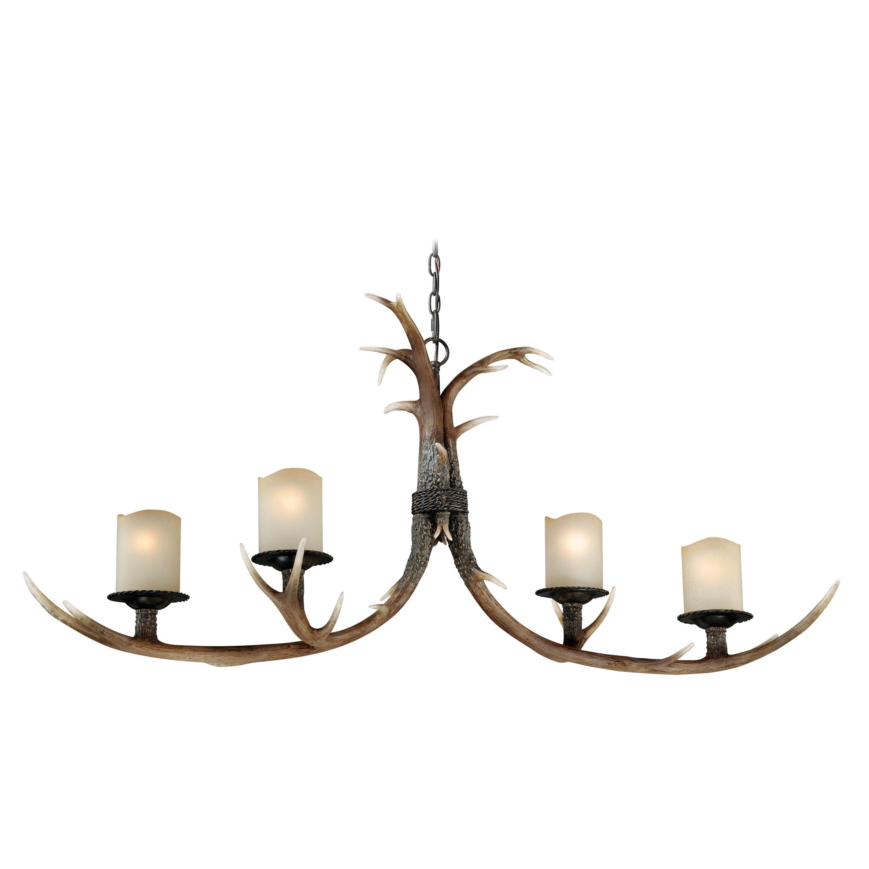 Vaxcel Yoho 4L Chandelier Black Walnut - 52.5-in W x 16-in H x 22.5-in D - Chandeliers For Bedrooms by Overstock.com