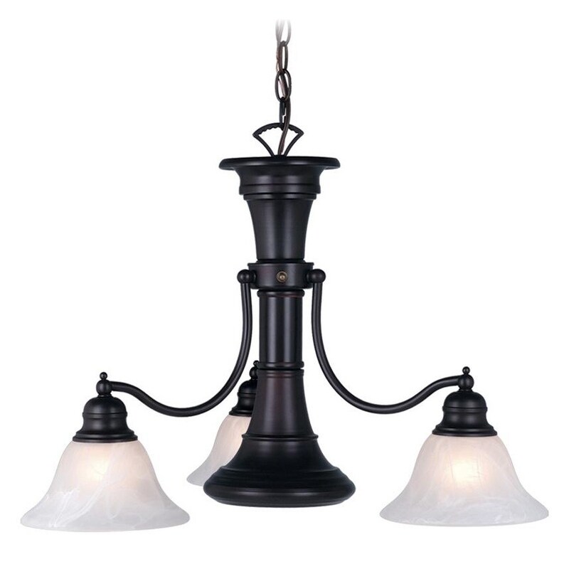 Standford 3L Bronze Chandelier with Down Light and Switch - 26-in W x 18-in H x 26-in D - Chandeliers For Bedrooms by Overstock.com