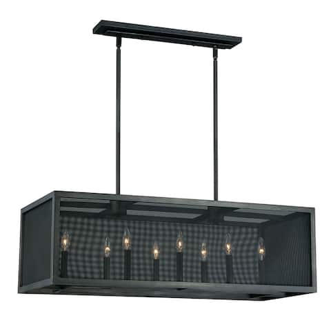 Vaxcel Wicker Park 38" Pendant Warm Pewter - 38-in W x 19-in H x 17-in D
