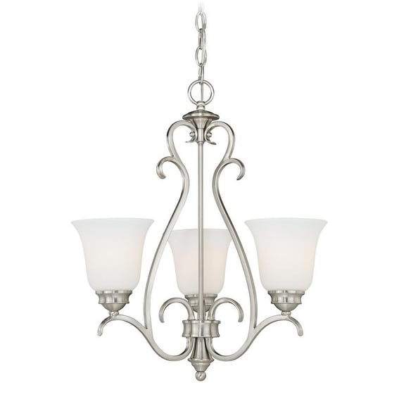 Vaxcel Hartford 3L Mini Chandelier Satin Nickel - Chandeliers For Bedrooms by Overstock.com