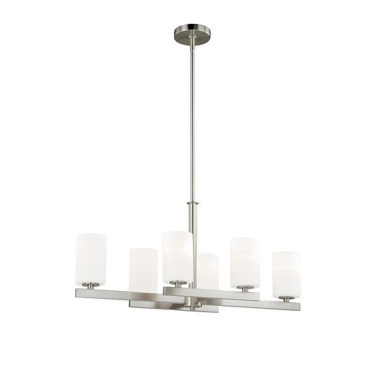 Vaxcel Glendale 6L Chandelier Satin Nickel