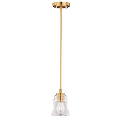 Toledo Industrial Jar Mini Pendant Ceiling Light Clear Glass - 5.25-in W x 10.25-in H x 5.25-in D