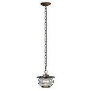 Jamestown Bronze Coastal Mini Pendant Ceiling Light Clear Glass - 8-in W x 7.5-in H x 8-in D