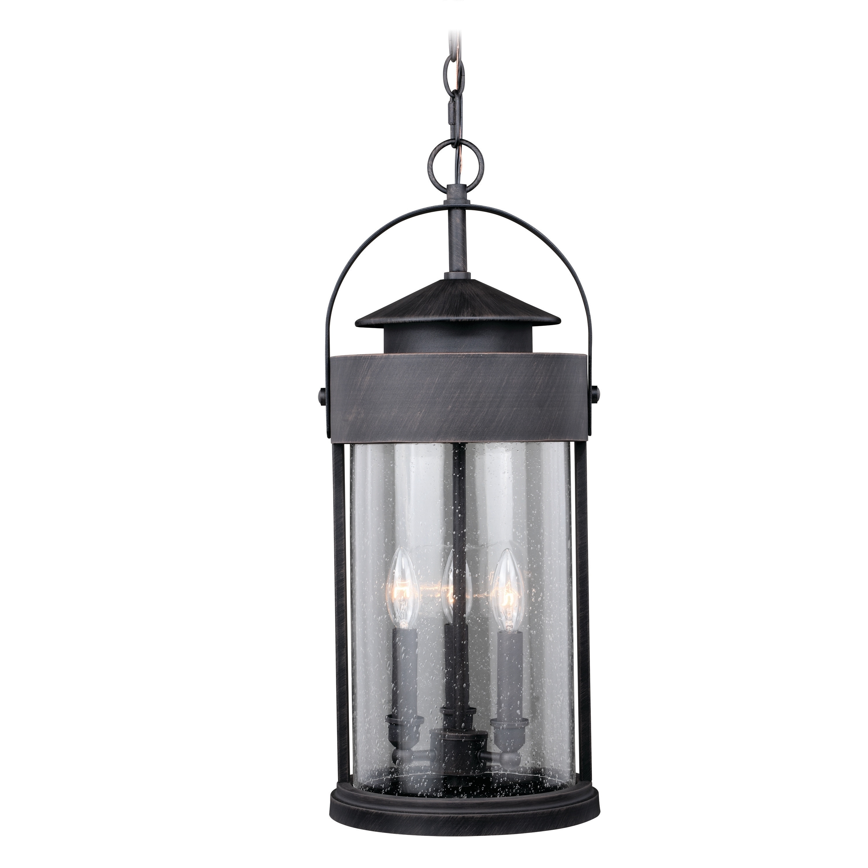 Berland 3 Light Bronze Rustic Outdoor Cylinder Lantern Light Bronze Rustic Outdoor