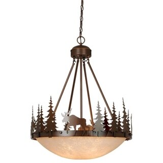 Vaxcel Yellowstone 24" Bowl Pendant Burnished Bronze