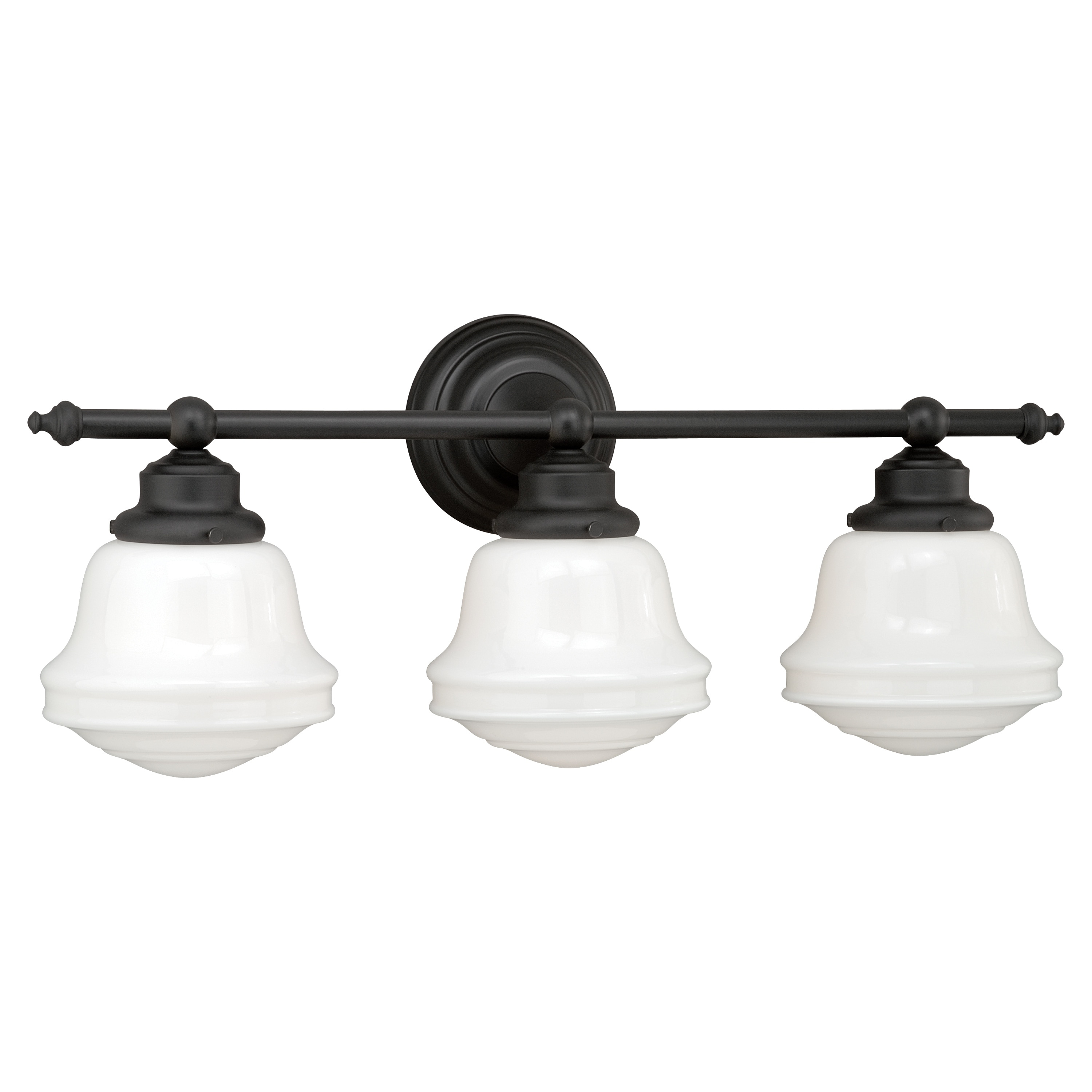 Shop Vaxcel Huntley 3 Light 24 In Oil Rubbed Bronze Farmhouse Vanity Light 24 In W X 10 In H X 7 In D Overstock 20907473