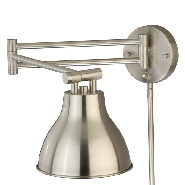 nickel swing arm wall lamp