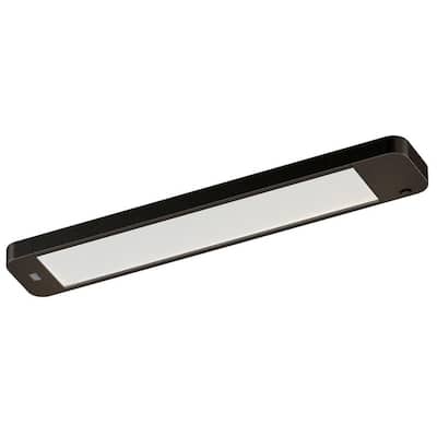 Instalux 16-in Linkable LED Bronze Motion Under Cabinet Strip Light - 16-in W x 0.75-in H x 2.75-in D