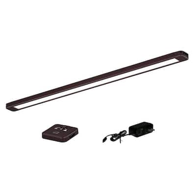 Instalux 16-in Linkable LED Plug-in Bronze Motion Under Cabinet Strip Light Kit - 16-in W x 0.38-in H x 1-in D