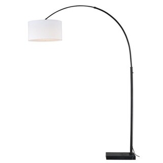 Luna Instalux® LED Arc Lamp Oil Rubbed Bronze with Cream Linen Shade