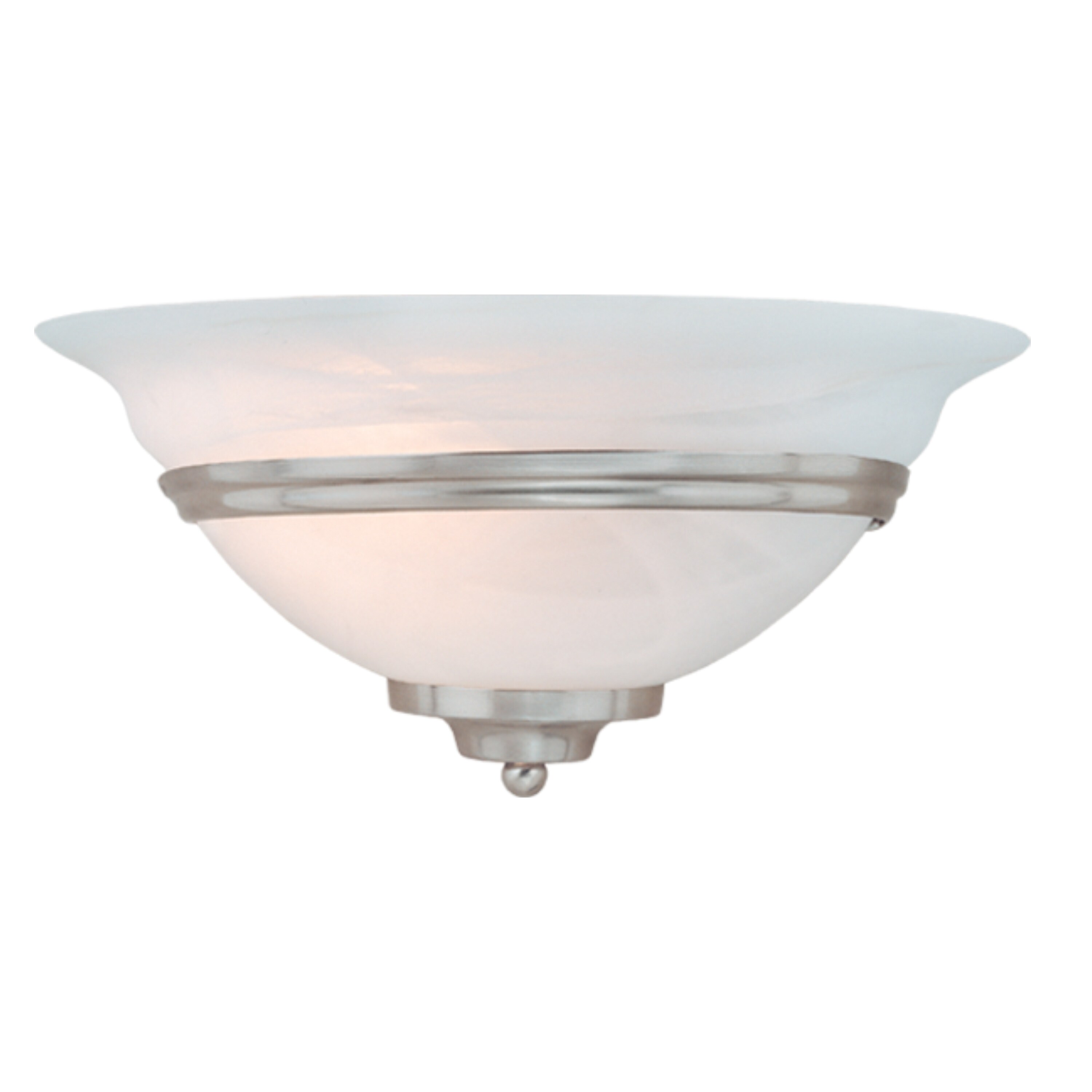 Da Vinci 1 Light Brushed Nickel Half Moon Wall Sconce White Glass 12 In W X 6 In H X 6 25 In D Overstock 20907607
