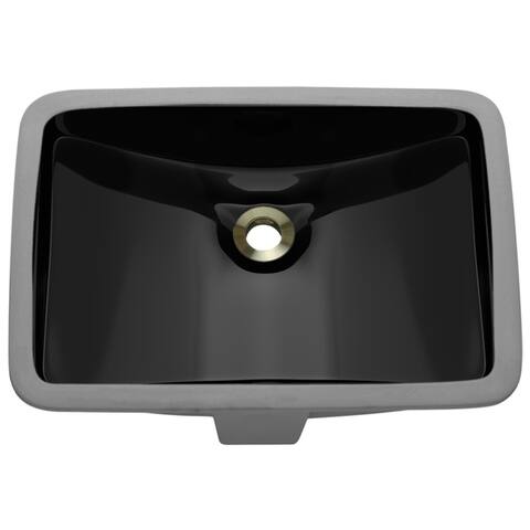 Rectangular Porcelain Undermount Bathroom Sink