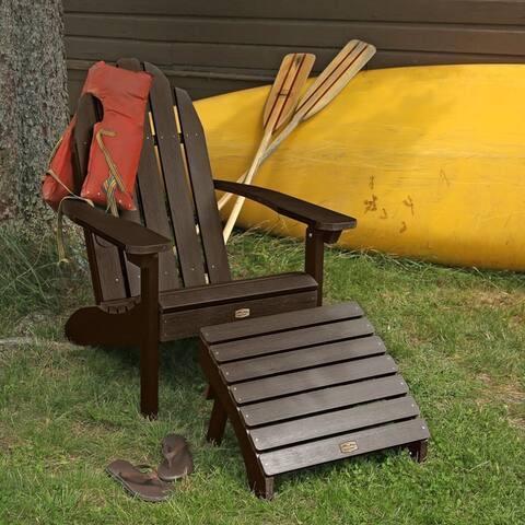 Highwood 1 Essential Adirondack Chair with 1 Folding Ottoman