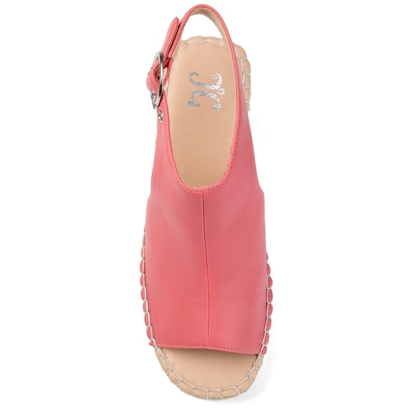 journee collection crew espadrille wedge sandal