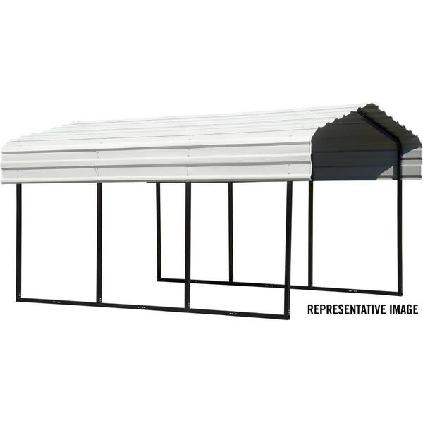 12 Ft. W x 20 Ft. D Carport with Galvanized Steel Roof