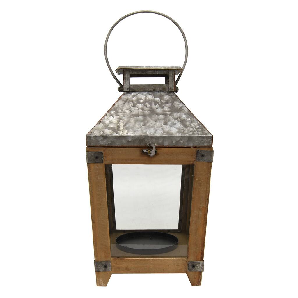 Three Hands Wood / Metal Lantern