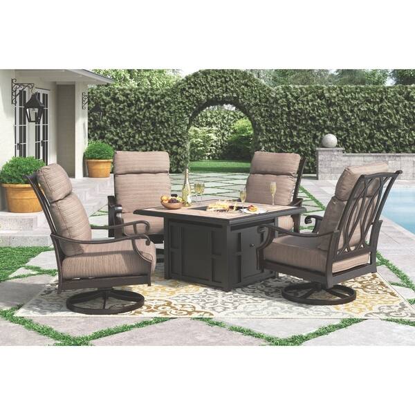 Shop Chestnut Ridge Outdoor Square Fire Pit Table With Porcelain