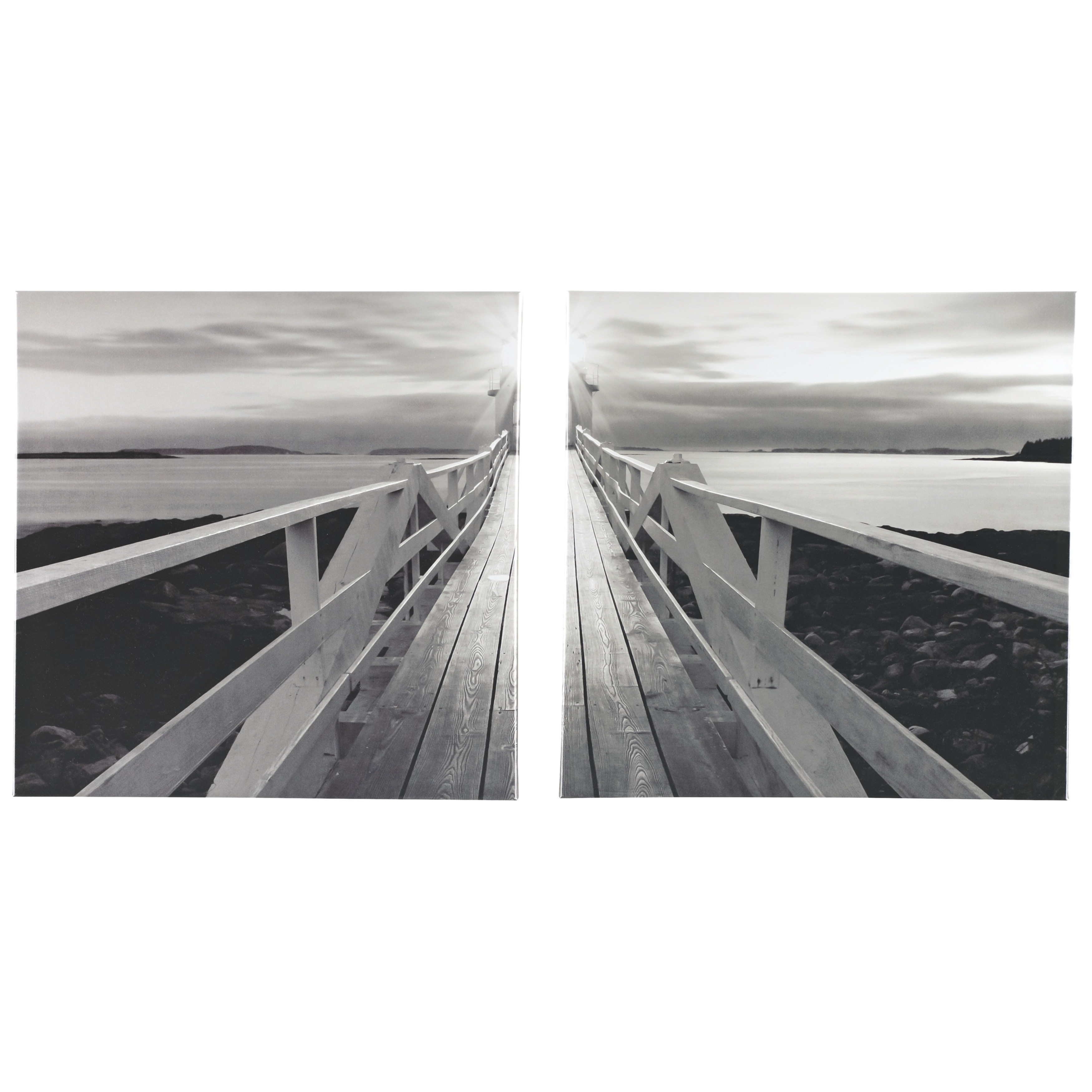 Shop Beagan Seaside Wall Art Set Of 2 Black White 23 X 23