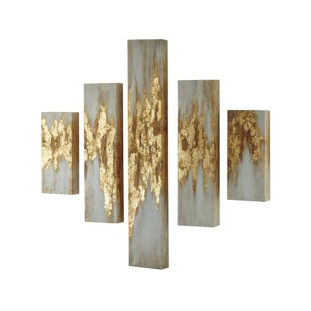 Devlan Contemporary Glam Wall Art Set of 5 On Sale Overstock