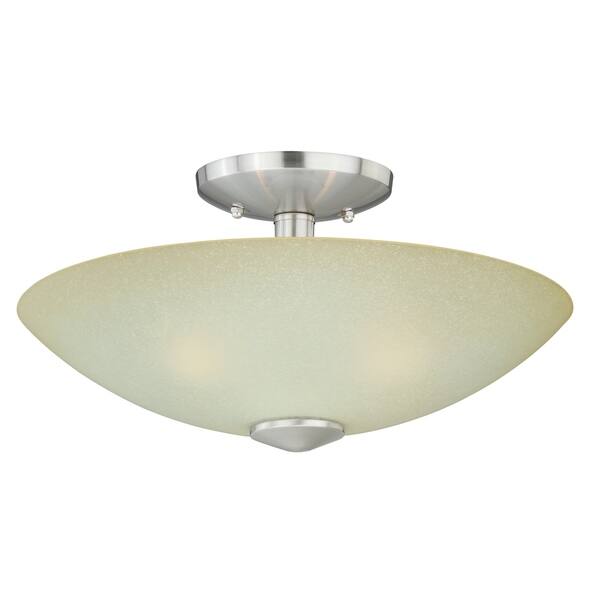 Shop 3l Nickel Contemporary Semi Flush Ceiling Light Or Fan Light