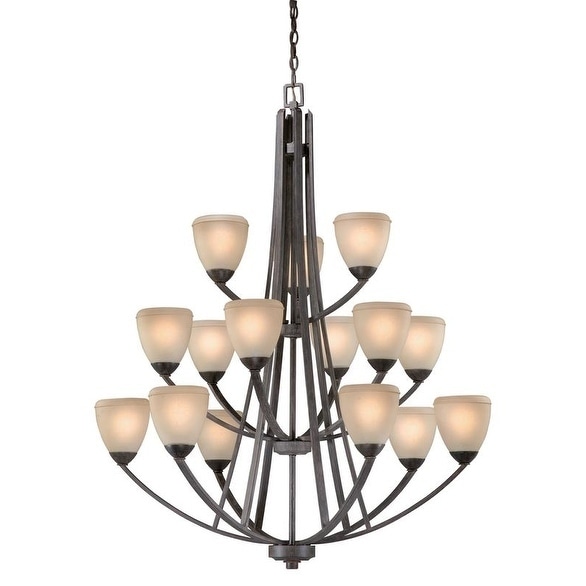 Vaxcel Helsinki 15L Chandelier Black Walnut - Chandeliers For Bedrooms by Overstock.com