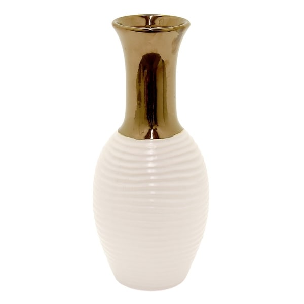 Three Hands Ceramic Vase Two Tone