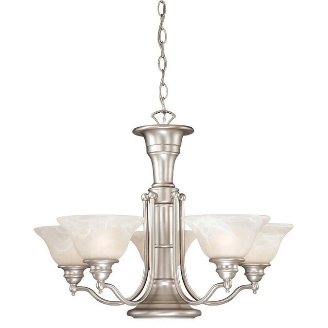 Vaxcel Standford 6L Chandelier Brushed Nickel - Chandeliers For Bedrooms by Overstock.com