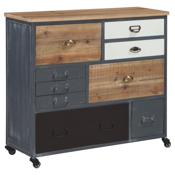 shop ponder ridge gray casual accent cabinet - free