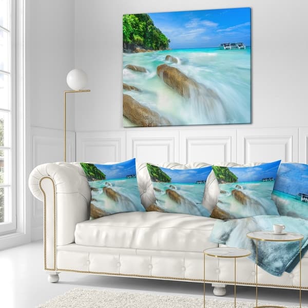 Shop Black Friday Deals On Designart Tachai Island In Thailand Landscape Photography Throw Blanket On Sale Overstock 20910698 71 In X 59 In