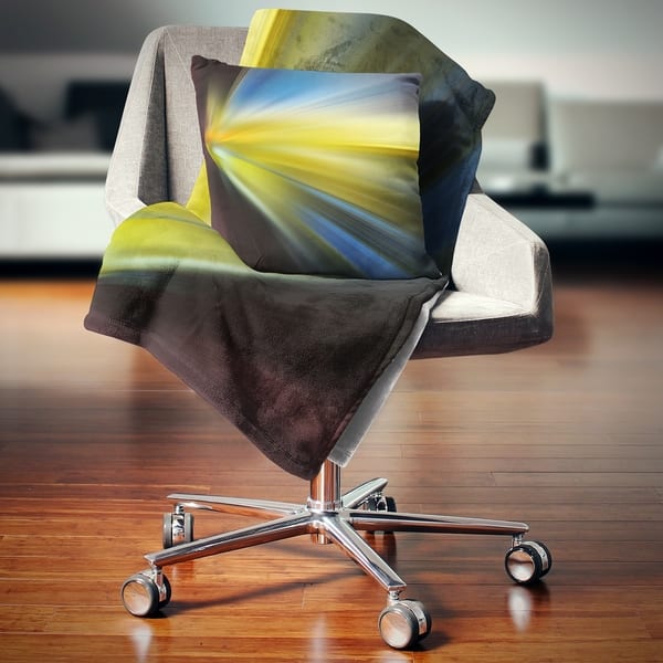 Designart Brown Blue Focus Light Abstract Throw Blanket On Sale Overstock 20911298 71 In X 59 In